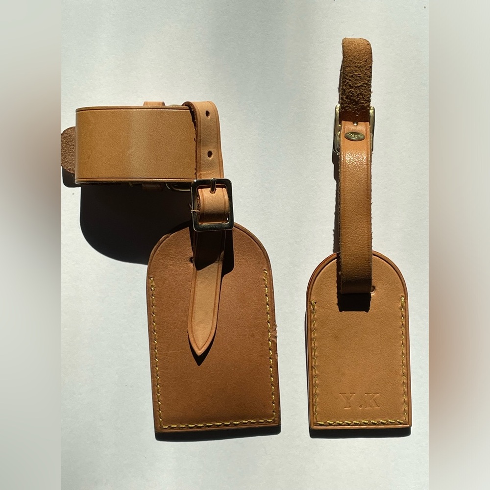 Authentic Louis Vuitton 3 Piece Luggage Tag Set - Picture 6 of 16